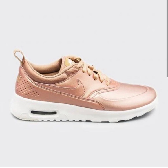 Nike Air Max Thea Metallic Rose Gold Street Sneaker Size 9 - Picture 2 of 14
